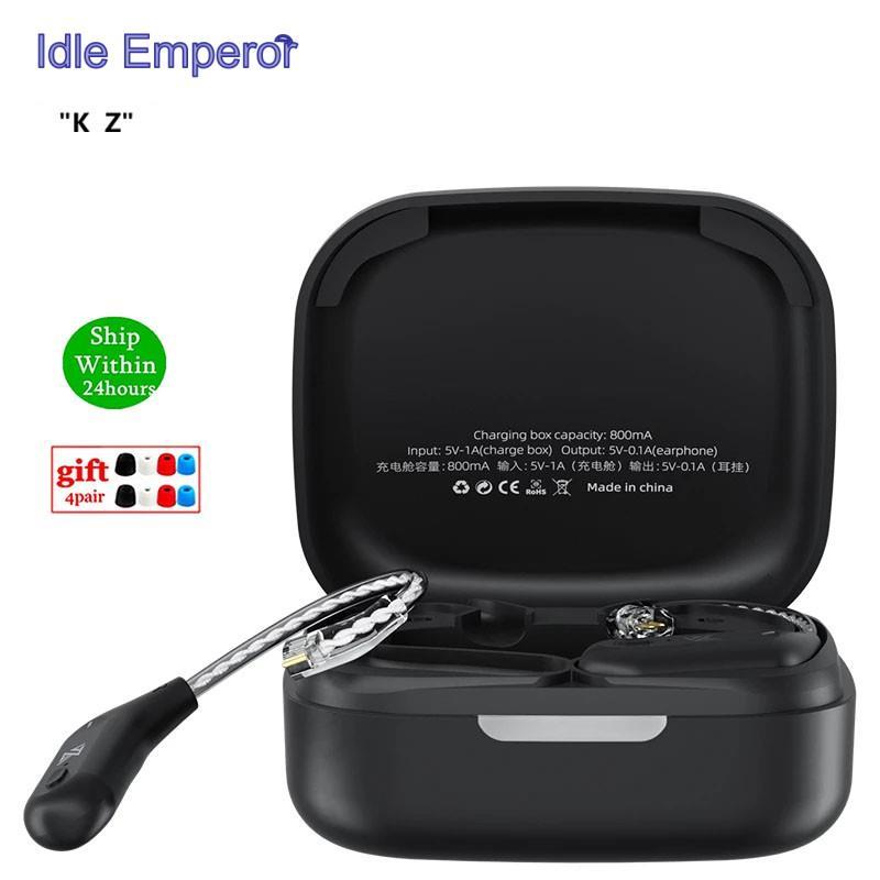 KZ AZ09 Bluetooth 5.2 Wireless Upgrade Cable HIFI Wireless Ear Hook With Charging Case For KZ TRN CC
