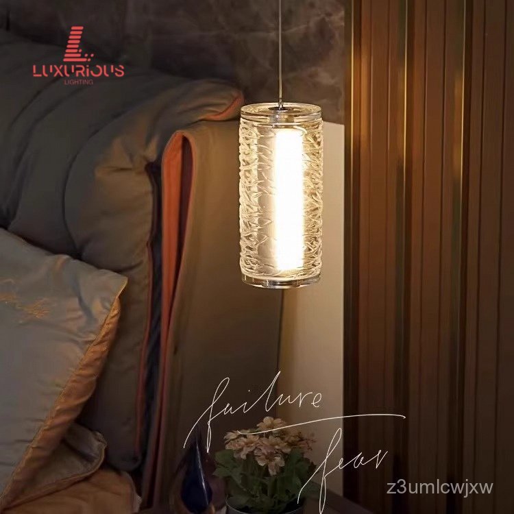 Italian New Art Restaurant Bar Small Pendant Light Crystal Glass Creative Touch Dimmable Bedroom Bed