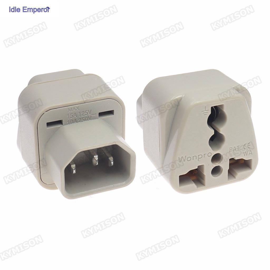 Wonpro อะแดปเตอร์ปลั๊กไฟ IEC320 C14 PDU UPS 10A 15A สีเบจ สําหรับคอมพิวเตอร์