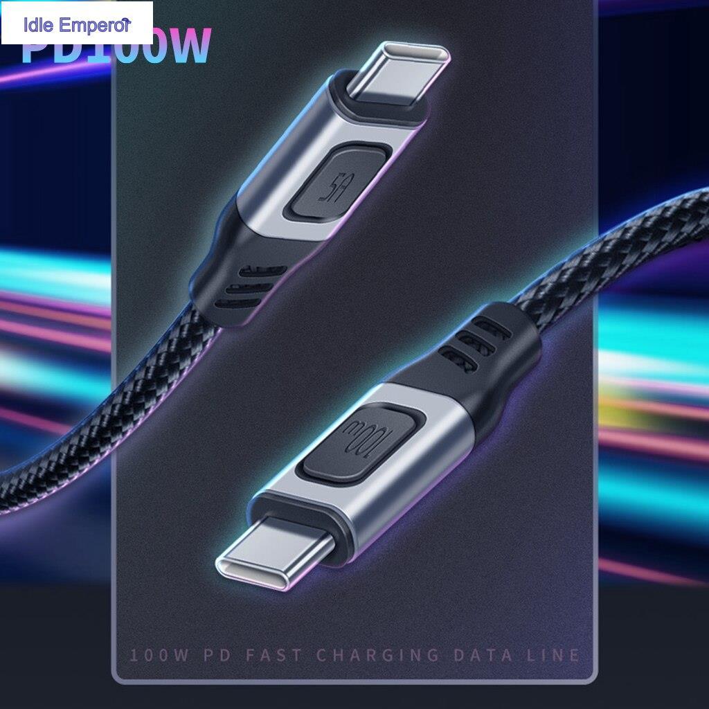 5a USB C ถึง USB Type C สําหรับแล็ปท็อป PD 100W USB-C Type-C PD Fast Charger สําหรับ PC โทรศัพท์ Cha
