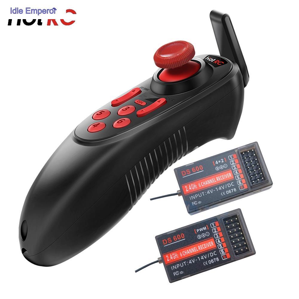 Hotrc Ds-600 6Ch 2.4Ghz Fhss ระบบรับส่งสัญญาณวิทยุ Ds600 Pwm/4 2 Gfsk 6Ch สําหรับเรือประมง