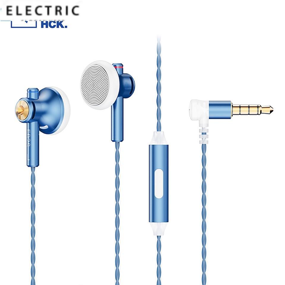 NiceHCK EB2S PRO 3.5mm Plug with Mic Flat-Head Earbud HIFI Wired Earphone 15.4mm LCP Diaphragm Dynam