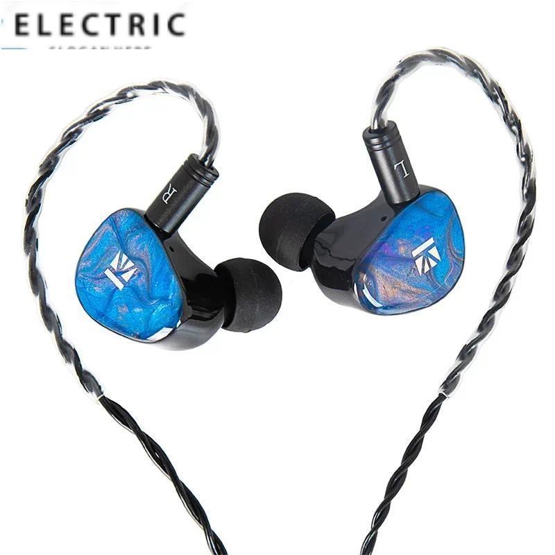 Kbear KB02 หูฟังชนิดใส่ในหู Bone Conduction Hybrid หูฟัง HiFi Bass Monitor หูฟังแบบมีสายพร้อมชุดหูฟั