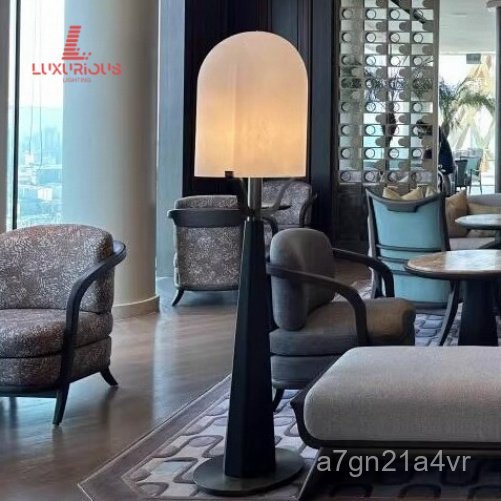 Bangkok Duksit Thani Hotel Executive Lounge Marble Floor Lamp Ji Yutang Vintage Hotel Lobby Art Luxu
