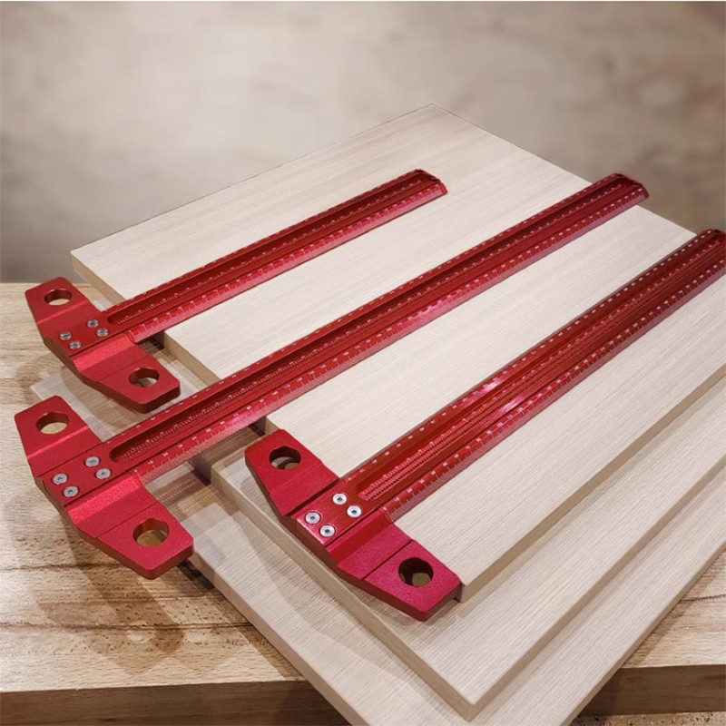 Woodworking Scribe 300-600mm T-type Ruler Scribing ruler Aluminum alloy Line Drawing Marking Gauge D