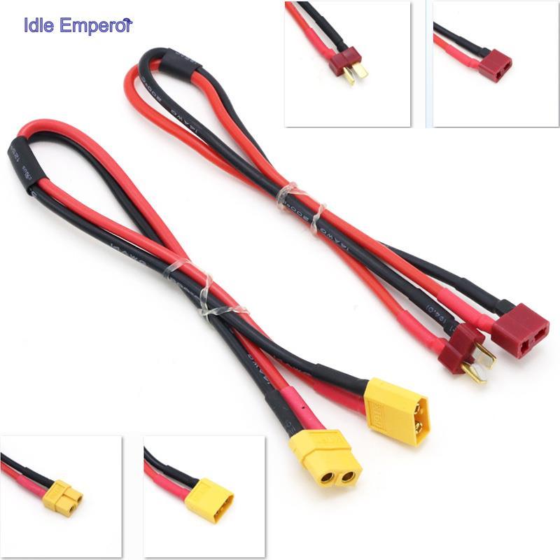 อะแดปเตอร์เชื่อมต่อแบตเตอรี่ Deans XT60/T ปลั๊กตัวผู้ เป็นตัวผู้ XT60/T 14AWG 30 ซม. สําหรับแบตเตอรี