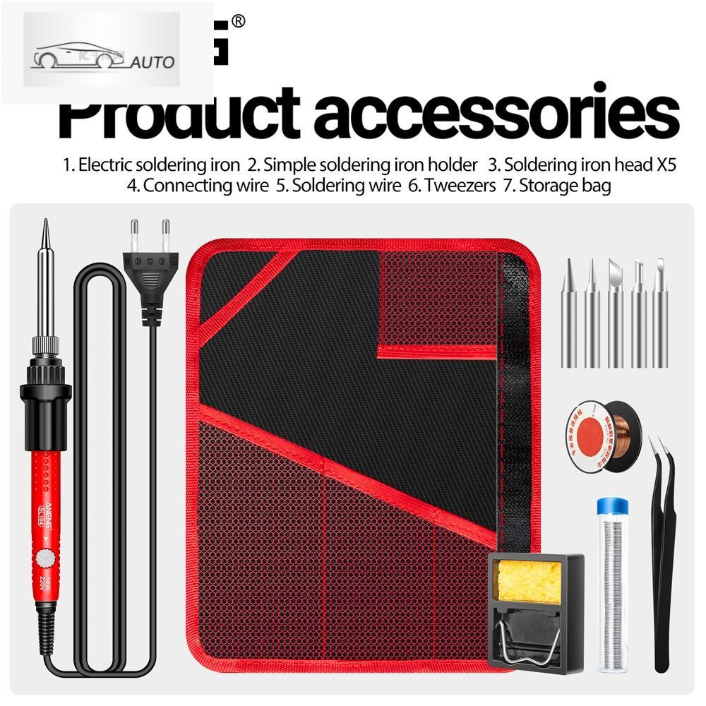 Aneng SL104 ชุดหัวแร้งบัดกรีไฟฟ้า เซรามิค 60W สําหรับซ่อมแซม