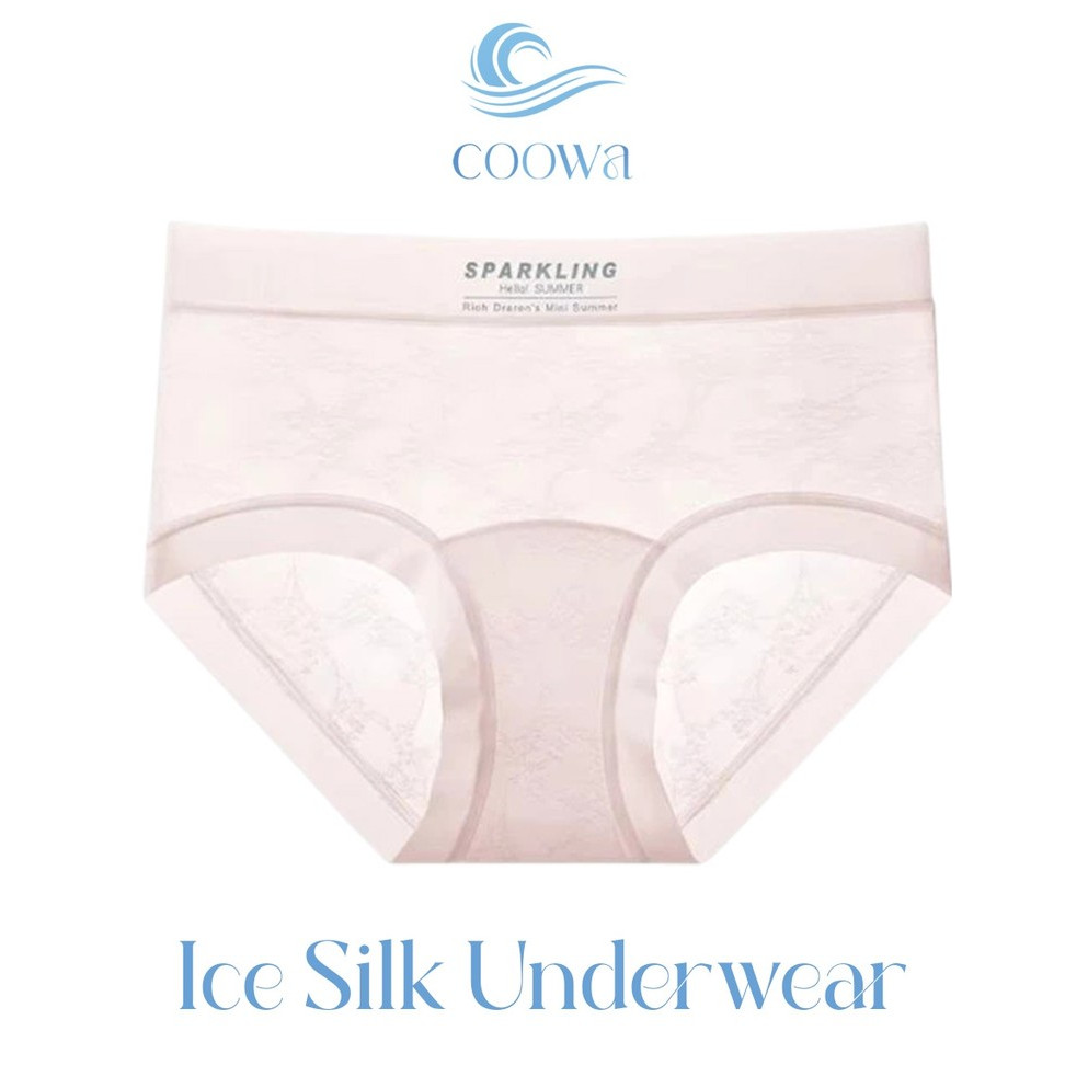 Coowa กางเกงในผู้หญิงผ้าไหมน้ำแข็ง Ice silk  PB04  เย็น สบาย ระบายอากาศ  ไม่บาดผิว มั่นใจทุกกิจกรรม