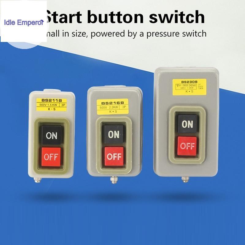BEF สวิตช์ปุ่มสตาร์ท AC380V สามเฟส BS211B BS216B BS230B มอเตอร์ควบคุม Start Stop Switch TH