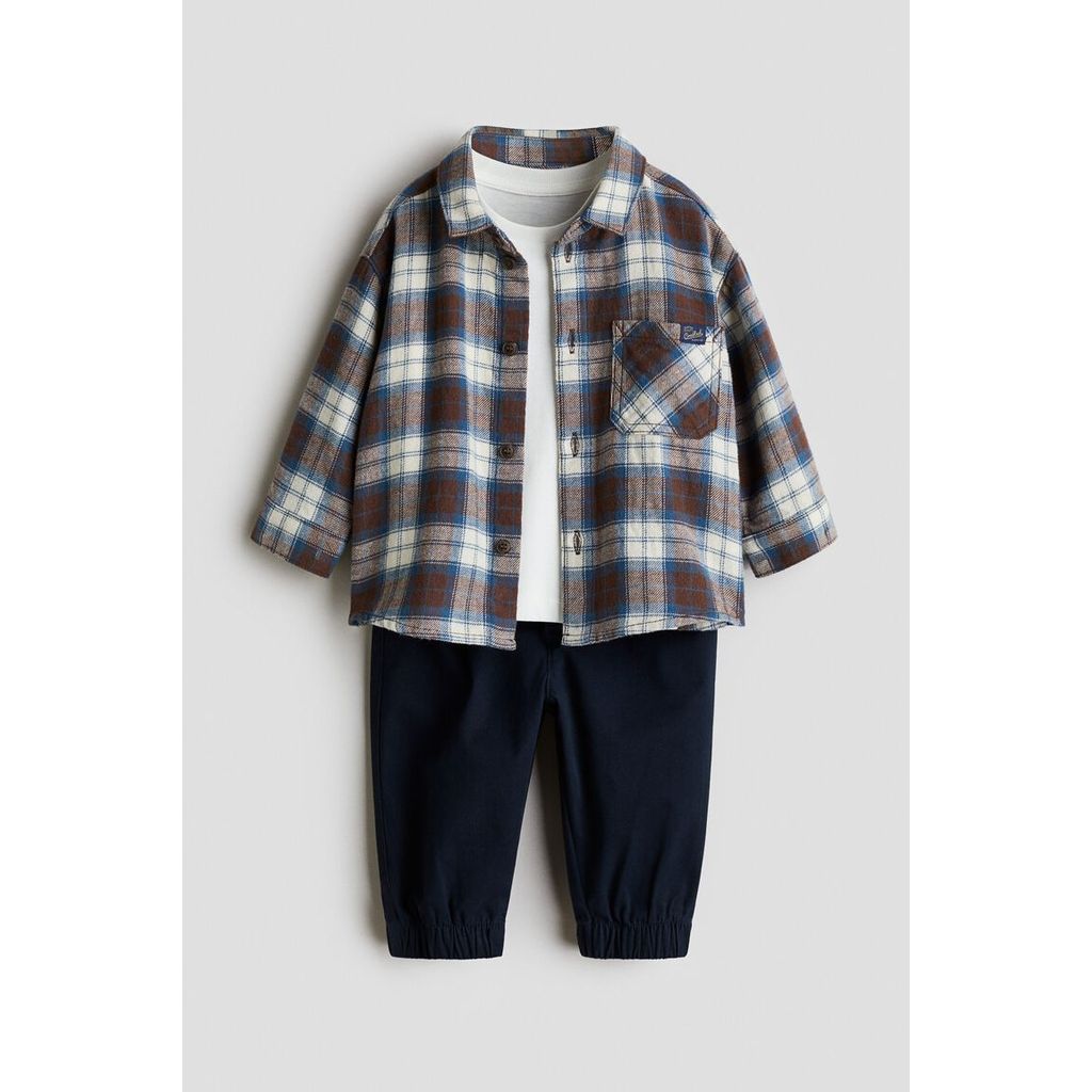 H&M(เอชแอนด์เอ็ม) ชุดผ้าฝ้าย 3 ชิ้น เด็กอ่อน 1297812