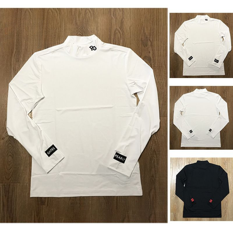 [PG] เสื้อยืดแขนยาวผู้ชายกอล์ฟฤดูใบไม้ร่วงฤดูหนาวกีฬากลางแจ้งที่อบอุ่นยืดกีฬาแห้งเร็ว (CX2467) Z8BP