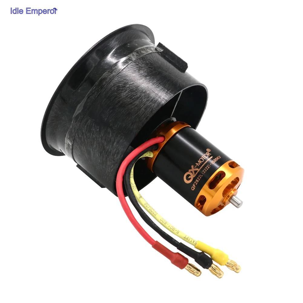 Qx-motor ชุดมอเตอร์ EDF 64 มม. 2822 พร้อมพัดลม 12 ใบพัด สําหรับเครื่องบินบังคับ FMS DIY