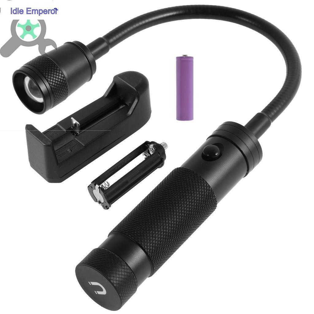 ไฟ LED ทํางาน 350 Lumen ไฟฉายคอแบบยืดหยุ่นพร้อมฐานแม่เหล็กปรับ Zoomable Camping Light ไฟฉาย LED แบบพ