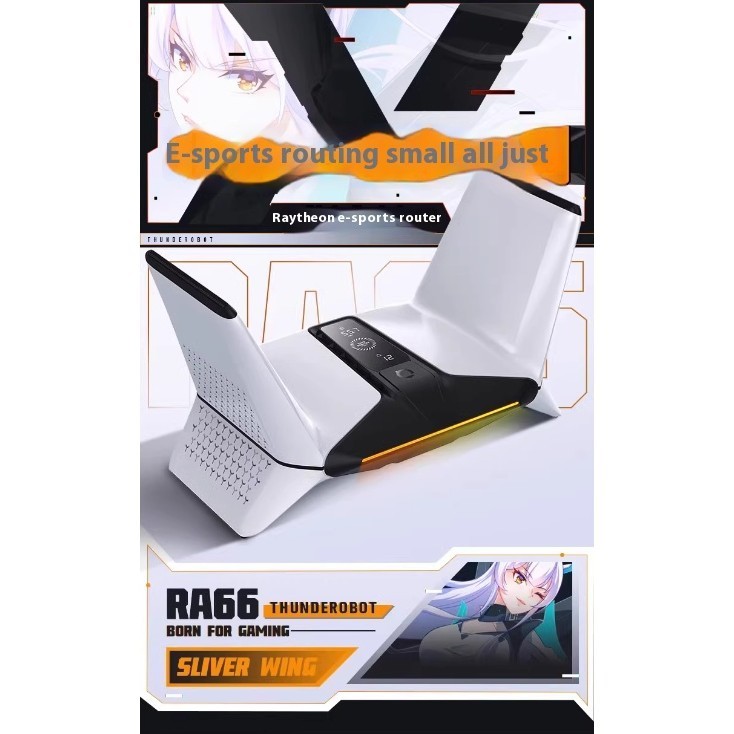 Thunderobot X5 RA66 Esports Router Wireless WiFi 6 Full Blood AX6600 Gigabit Tri band Gaming Acceler