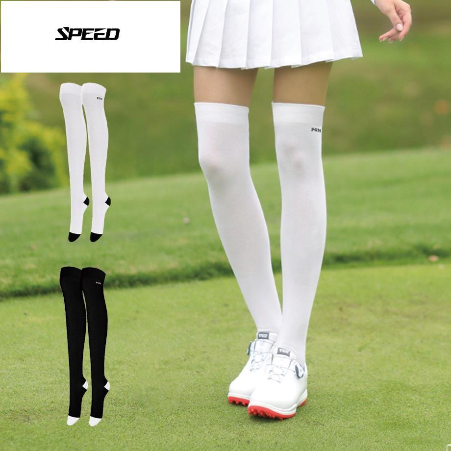 ถุงเท้าสตรี กีฬากอล์ฟฤดูร้อนสูงยืดหยุ่นเหนือเข่าถุงเท้า / ถุงเท้าผอมบางหนาผ้าขนหนูด้านล่าง WZ015