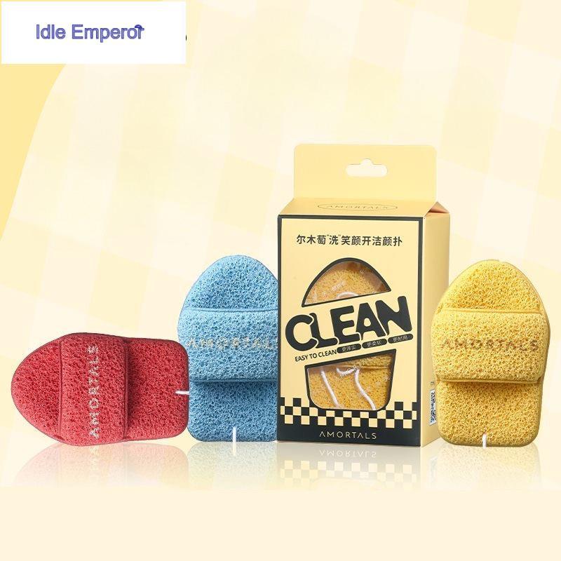 AMORTALS ทําความสะอาดผิวหน้าพัฟ 3 ชิ้นทําความสะอาดฟองน้ําล้างหน้าทําความสะอาด