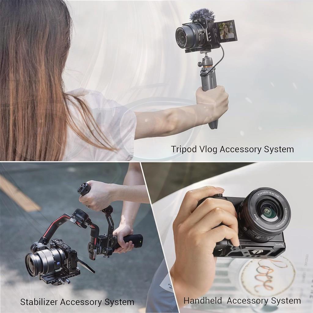 Smallrig ZV-E10 Quick Release Cage/Vlogging Extension Grip สําหรับ Sony ZV-E10