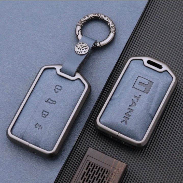 เคสกุญแจรถยนต์ หนังอัลลอย สําหรับ Great Wall GWM WEY TANK 300 500 Tank300 Tank500 ของแต่งรถยนต์ พวงก