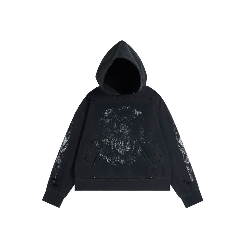 44TEES 21 Hoodie Faded เสื้อฮูดดี้