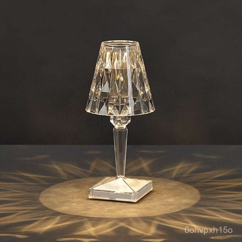 Italy Kartell battery Diamond Creative Desk Lamp LED Modern Rechargeable Bedroom Bedside Internet Ce