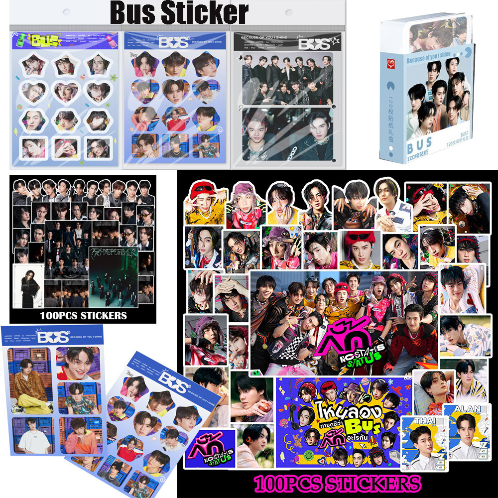 สติ๊กเกอร์ BUS No-Status Status BUS เพราะคุณ I Shine AA HEART ตกแต่ง Idol ของสะสม