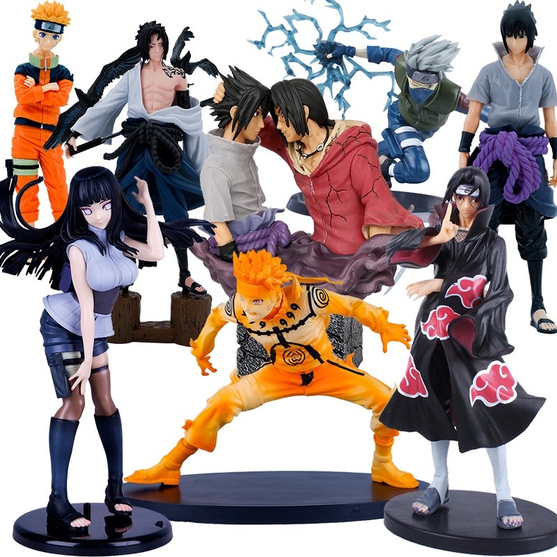 โมเดลฟิกเกอร์ Pvc อนิเมะ Hokage Naruto Hinata Kakashi Gaara Haruno Uchiha Itachi Sasuke Uchiha ของเล