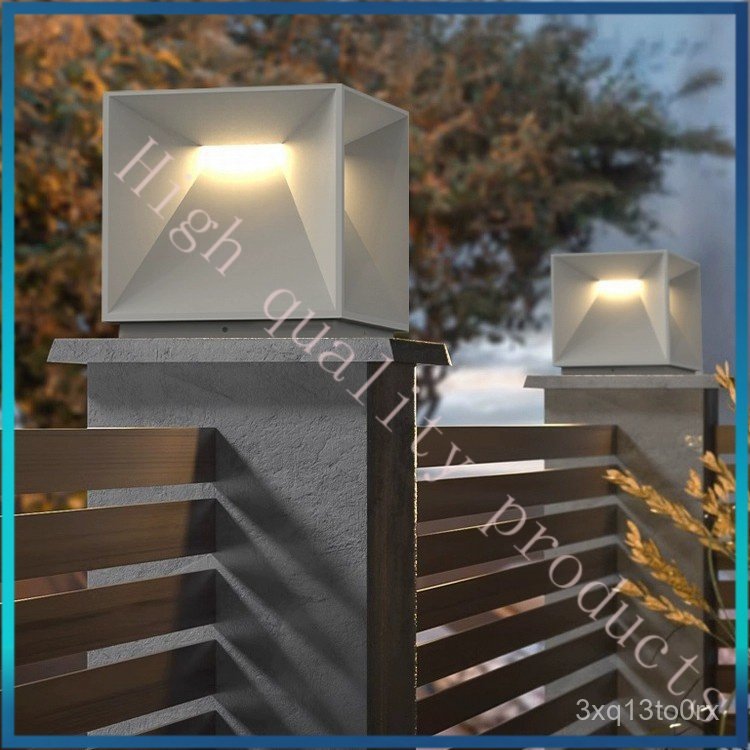 Outdoor Solar Pillar Light Waterproof Villa Courtyard Gate Side Pillar Light Fence Pillar Light Wall