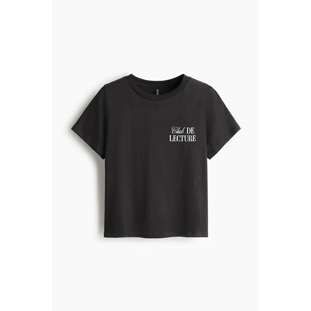 H&M(เอชแอนด์เอ็ม) เสื้อยืดคอตตอน Women Cotton T-shirt 1296054_5