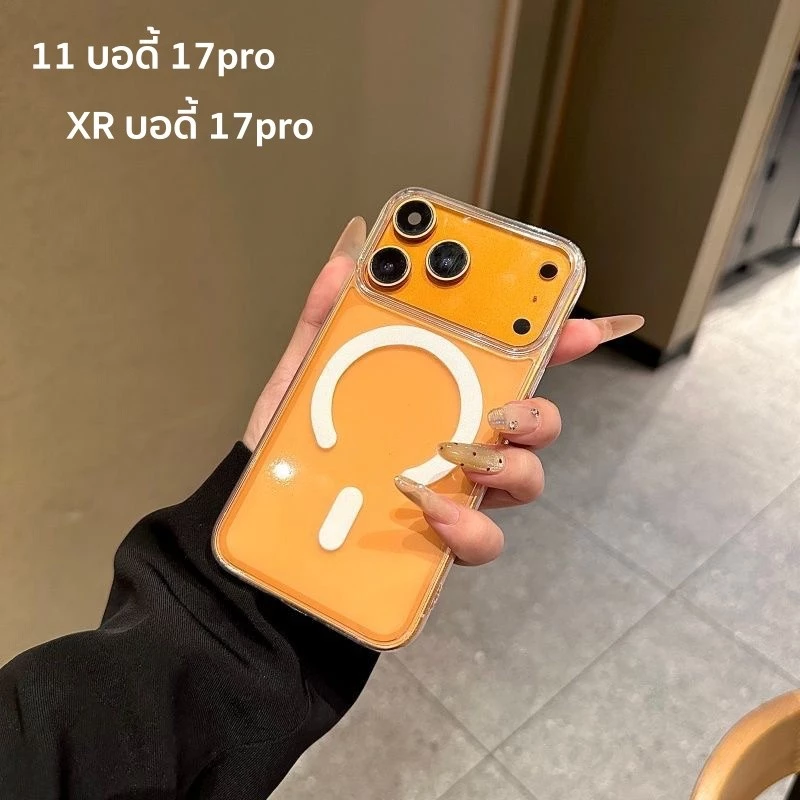 🔥ส่งจากไทย🔥แฟชั่น โปร่งใส เคส for iPhone 11 xr บอดี้ 17pro เคสไอโฟน 11 body 17pro xr บอดี้ 17pro case การป้องกันการตก