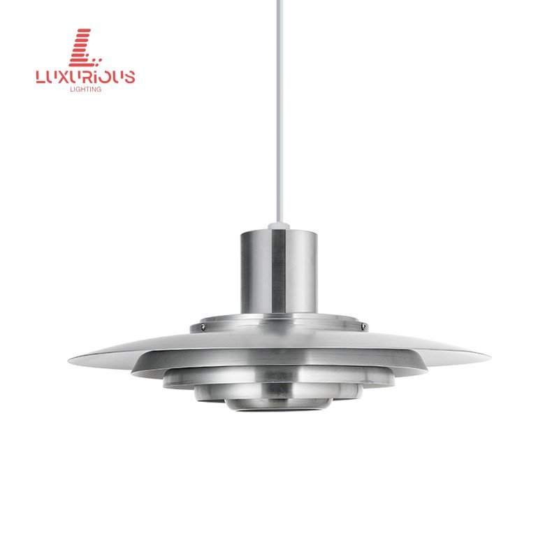 Denmark PH5Chandelier Modern Restaurant Aluminum Bar Counter Chrome Color Lamp Designer Nordic Creat