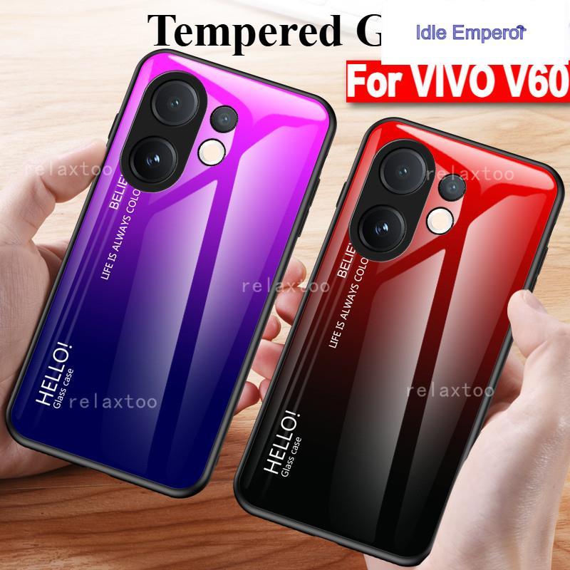 VIVOV60 2025 สําหรับ VIVO V60 V 60 VIVOV60 V60vivo 5G แฟชั่นไล่โทนสีกระจกเทมเปอร์เคสโทรศัพท์กันกระแท