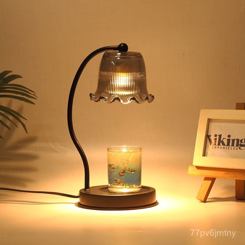 Lily of the Valley Aromatherapy Lamp Wax Melting Lamp French Retro Bedroom Bedside Lamp Birthday Gif