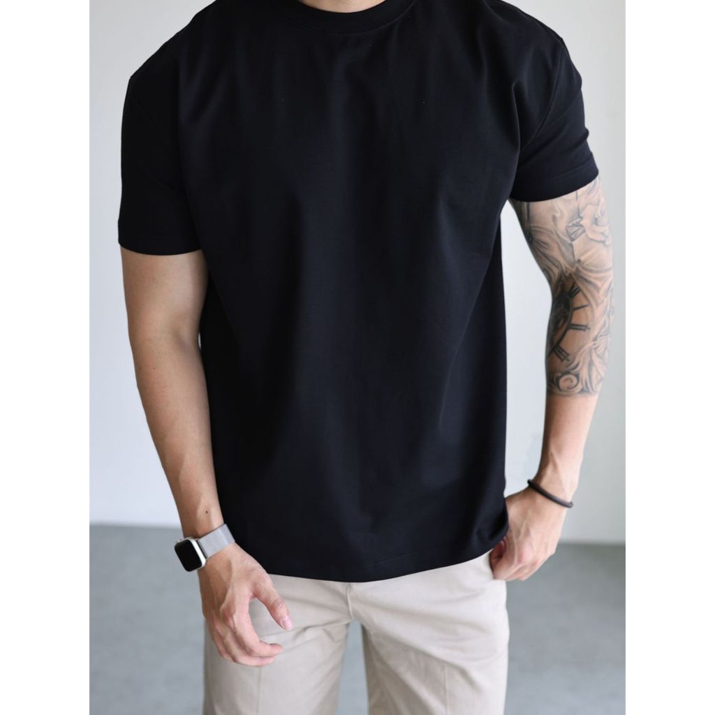 สื้อยืด คอกลม แขนสั้น L-4XL ผ้าคอตตอนผสม ใส่ได้ทั้งชายและหญิง