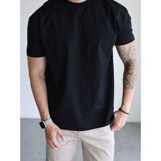 สื้อยืด คอกลม แขนสั้น L-4XL ผ้าคอตตอนผสม ใส่ได้ทั้งชายและหญิ…