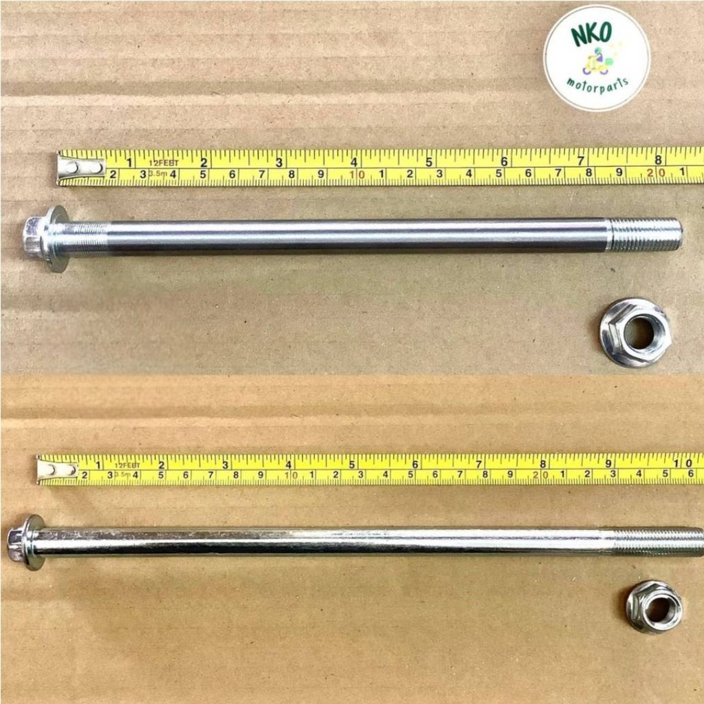 แกนล้อ หน้า-หลัง TENA SONIC SCOOPY-I (ปี18-25) หน้า M12x200 mm. / หลัง M12x260 มิลลิเมตร เพลา เทน่า โซนิค ตัวเมีย NO.17