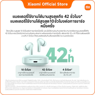 REDMI Buds 6｜ลดเสียงรบกวนด้วย AI ｜ฟังได้ยาวนานสูงสุด 42 ชั่วโมง｜การออกแบบระบบเสียงแบบไดรเวอร์คู่