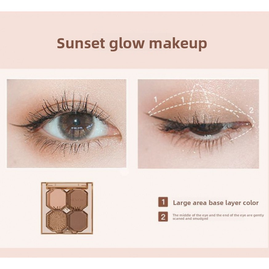 Perfect girl-MENOW # พาเลทอายแชโดว์สีเอิร์ธสี่สี ไฮไลท์ Blink NEW