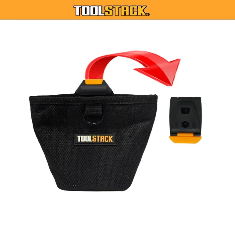 Toolstack TSK-63 Nails Pouch Quick แขวนเอวกระเป๋าฤดูใบไม้ผลิคลิปเล็บสกรูกระเป๋าช่างไฟฟ้าช่างไม้
