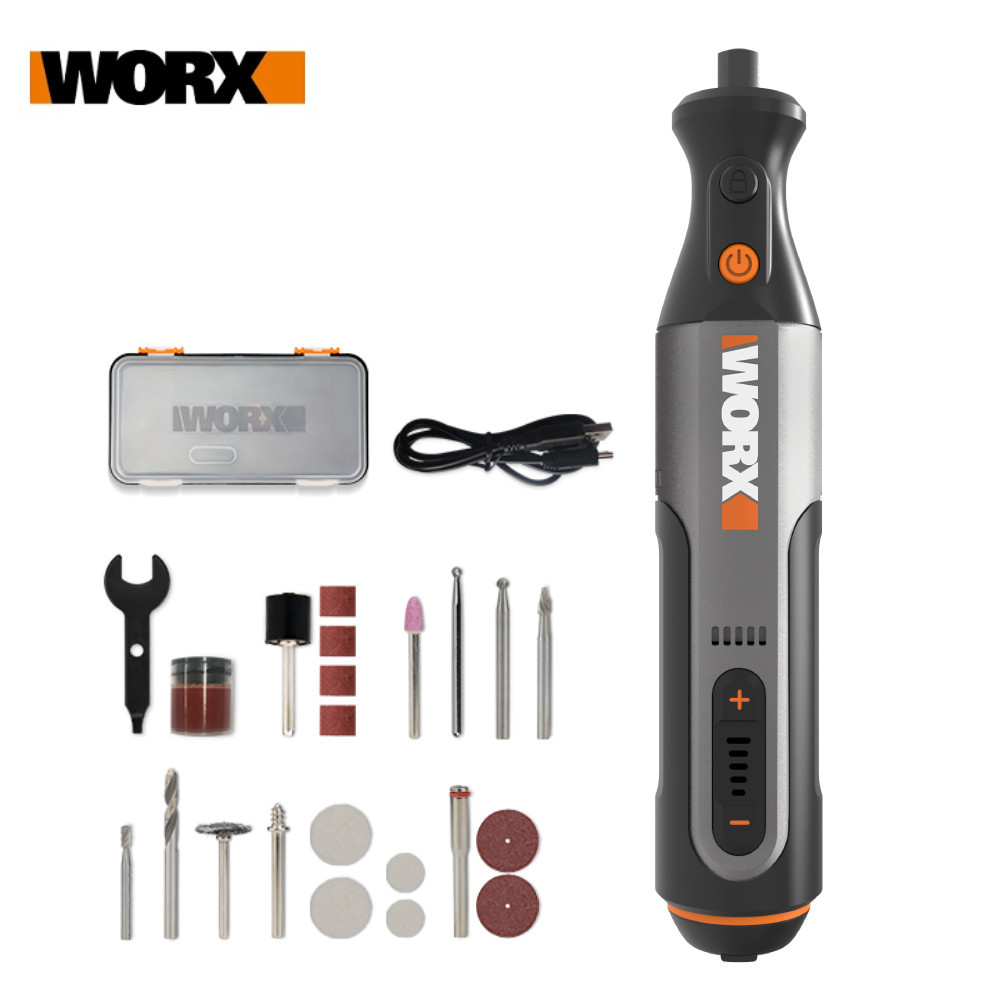 Worx WX106/WX750 เครื่องเจียรแกะสลักขนาดเล็กไร้สาย สว่านไฟฟ้าความเร็วตัวแปร