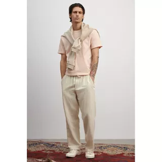 H&M(เอชแอนด์เอ็ม) กางเกง linen แบบสบาย ๆ fit relaxed ผู้ชาย 1259395_1