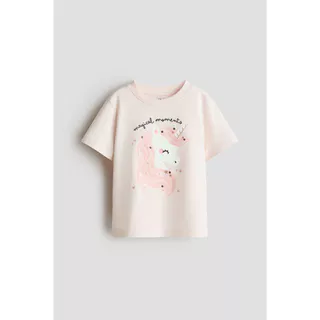 H&M(เอชแอนด์เอ็ม) เสื้อยืดดีเทลลายโมทีฟ เด็กหญิง 1302424_7