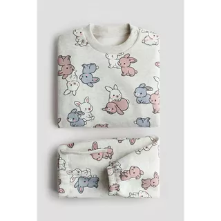 H&M(เอชแอนด์เอ็ม) ชุดสเวตเชิ้ตพิมพ์ลาย 2 ชิ้น Infants 2-piece printed sweatshirt set 1315470_1