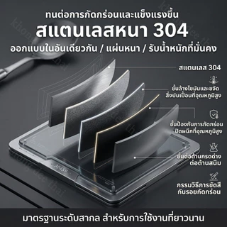 🔥โปรโมชั่นแรง!🔥 อ่างล้างจานเดี่ยว ฝังตัว + ที่วางของพับได้ เกรด A สแตนเลส 304 แข็งแรง ทนทาน กันสนิม กันคราบ - พร้อมส่ง!