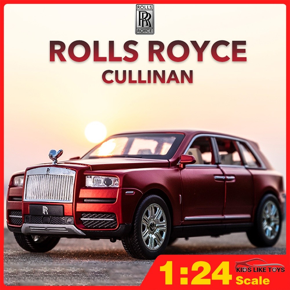 1:24 Roll Royce Cullinan โมเดลรถเหล็กรถโลหะผสมของเล่นคอลเลกชันของขวัญสําหรับเด็กเด็กผู้หญิง