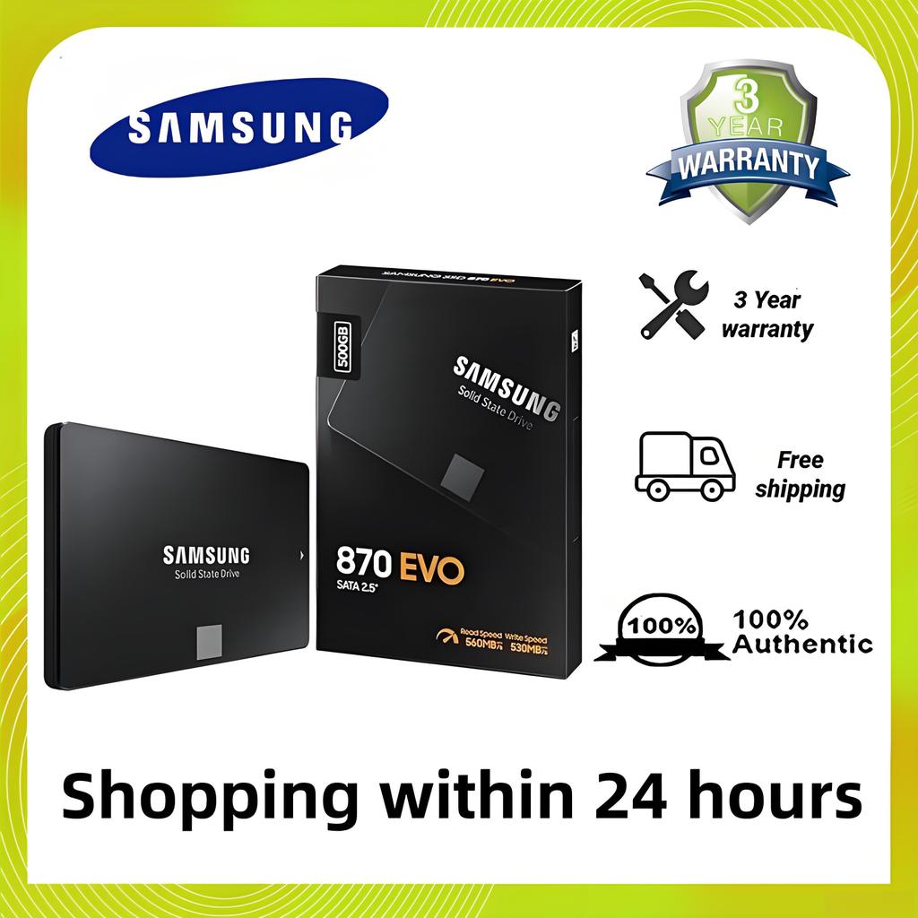 รับประกัน 3 ปี 870EVO SSD 250GB 500GB 1TB 2TB Internal hard drive  2.5'' Solid state drives SATA3 6.