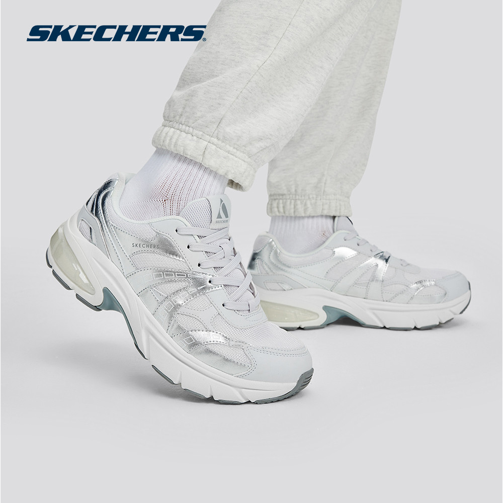 Skechers สเก็ตเชอร์ส รองเท้าผู้หญิง Women SKX Street Shadow Stellar 90 Shoes – 177357-GRY Air-Cooled Memory Foam – โปรปัง
