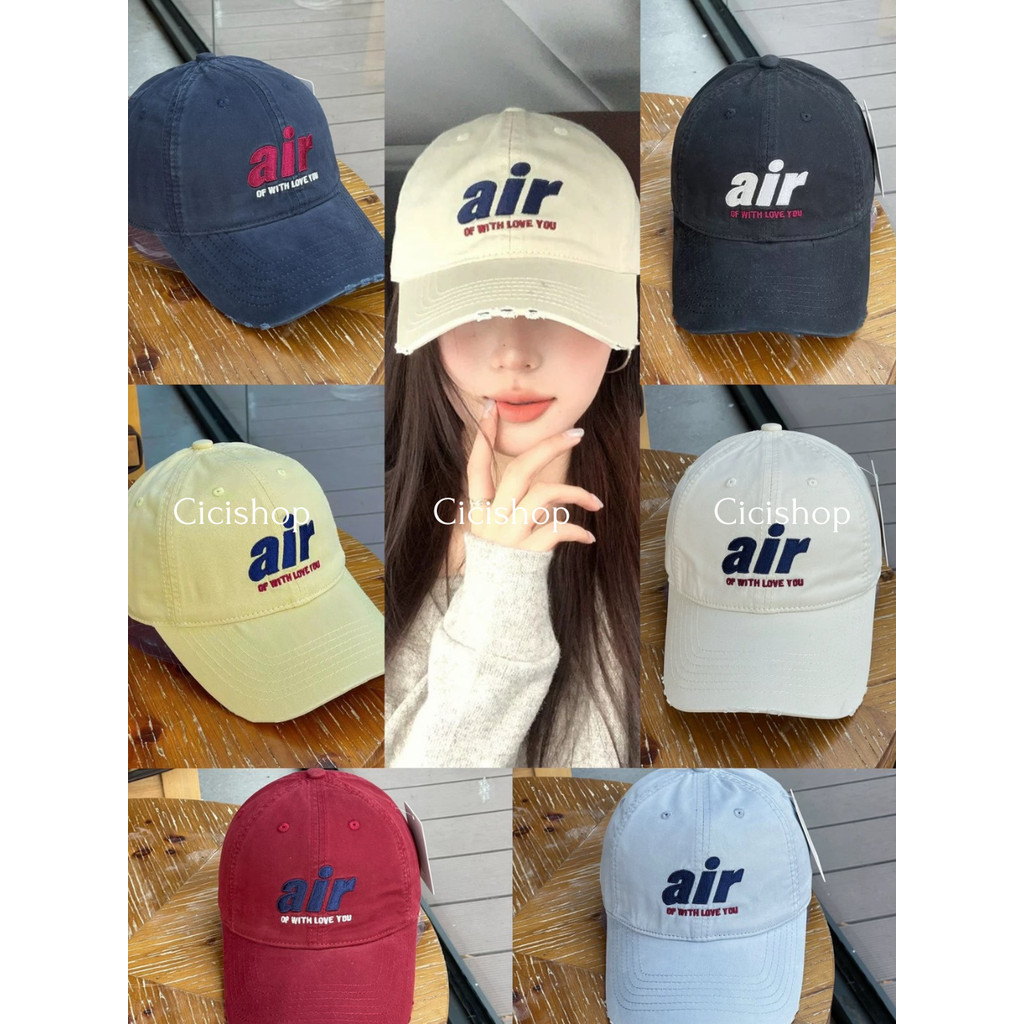 Cicishop(C19) หมวกเบสบอลเย็บปักแบบเรียบง่าย สไตล์เกาหลี แมทช์ได้กับทุกลุค ใส่ได้ทั้งชายและหญิง