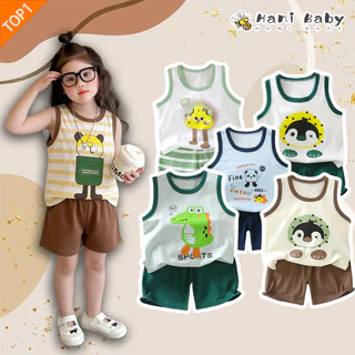 ชุดเสื้อกล้ามเด็ก ชุดเสื้อเด็กผ้าฝ้าย ใส่สบาย ระบายอากาศ น่ารัก ไซส์73-130