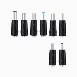 รายละเอียดสินค้า ADE02 ชุดแจ็คแปลงหัว DC Adapter Jack Converter for Notebook จากขนาด (5.5*2.1) เป็น ขนาดต่างๆ ชุด 8 หัว