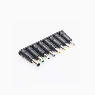 รายละเอียดสินค้า ADE02 ชุดแจ็คแปลงหัว DC Adapter Jack Converter for Notebook จากขนาด (5.5*2.1) เป็น ขนาดต่างๆ ชุด 8 หัว